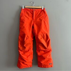 Lands End Squall Snow Pants Kid's Waterproof Insulated Iron Knee Ski  Orange 8